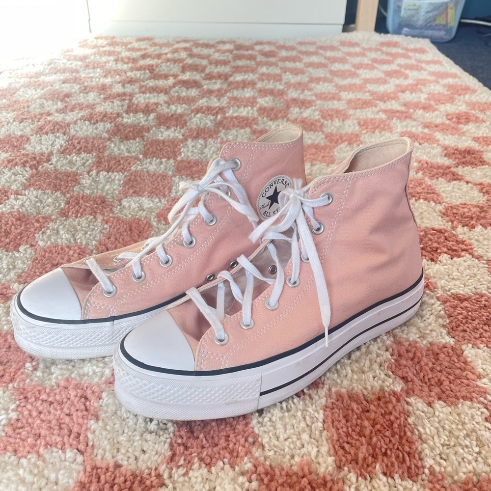 Pink Converse High top Platform
